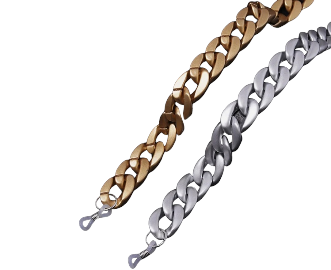Silver acrylic chain glasses chain