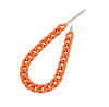 Plain orange chunky chain necklace