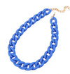 blue acrylic lightweight necklace perfect for any outfit