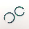 Green and blue big hoop acrylic earrings