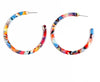 Multicoloured big hoop acrylic earrings