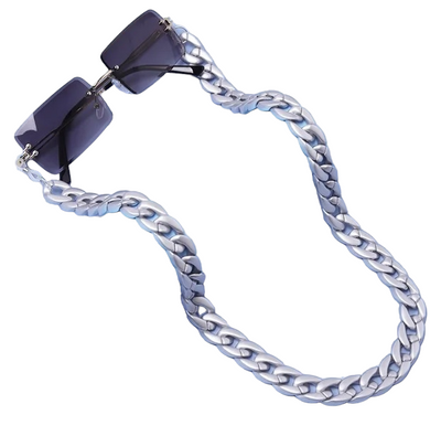Silver acrylic chain glasses chain