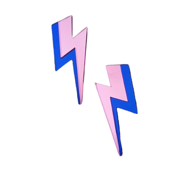 Big duo bolt studs - Pink and blue