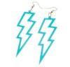 Big bolt cut out earrings - Pale Blue