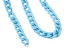 Pale blue matt acrylic chain glasses chain