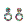 Glitter Circles Earrings - Multicoloured
