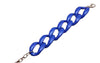 Blue gloss acrylic link bracelet
