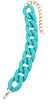Plain teal green chunky chain bracelet