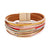 Multicoloured with gold long beads medium twisted bracelet