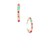 Multicoloured enamel gold hoop