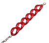 Red gloss acrylic link bracelet