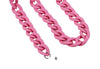 Pale pink matt acrylic chain glasses chain