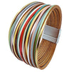 Multicoloured wide twisted bracelet