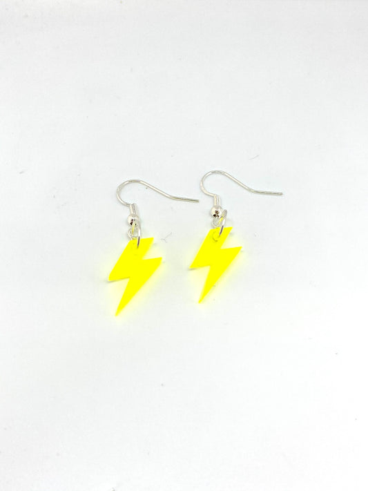 Yellow bolt earrings