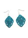 Blue resin shaped earrings