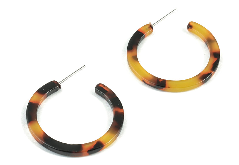 Small thin black hoop earrings sales
