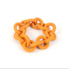 Orange chunky rubber bracelet