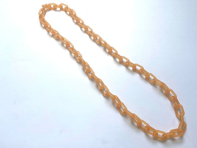 Pale orange acrylic chain necklace
