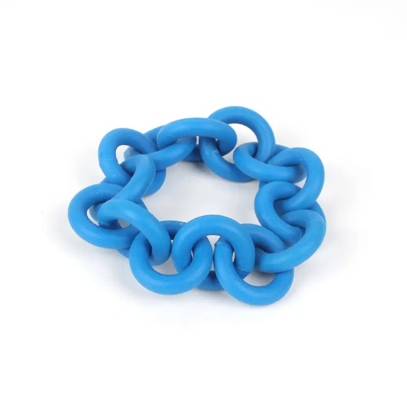 Blue chunky rubber bracelet