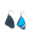 Blue medium butterfly earrings