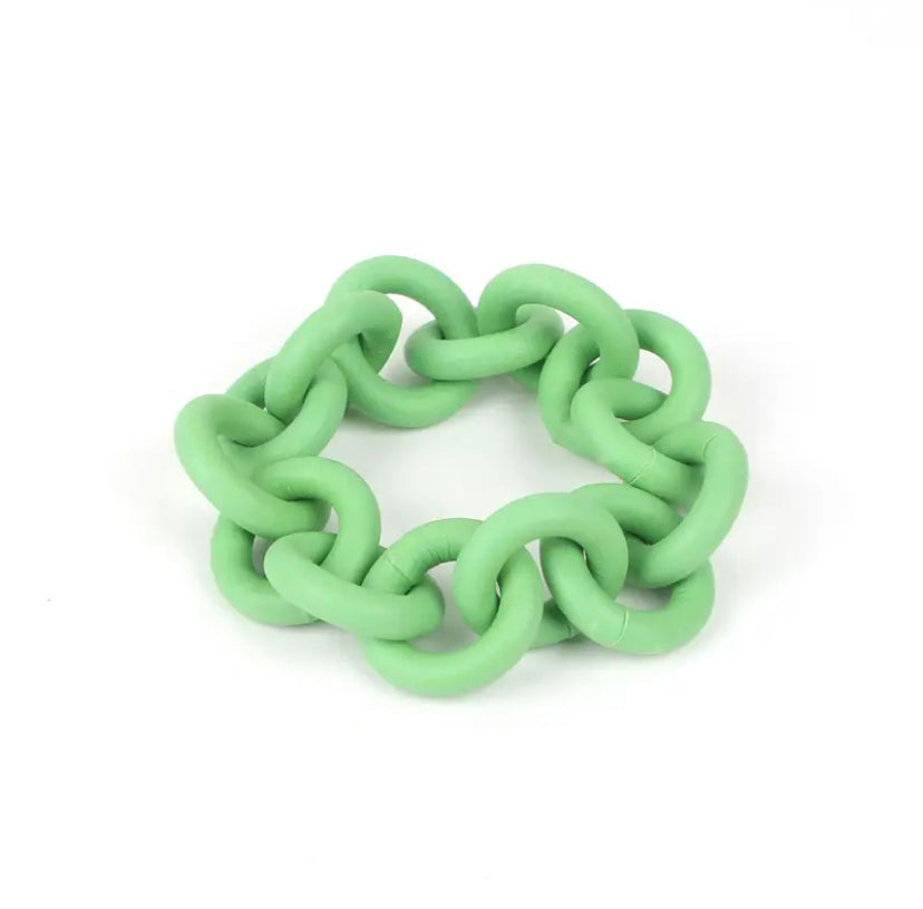 Green chunky rubber bracelet
