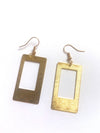 Brass geometric dangle earrings